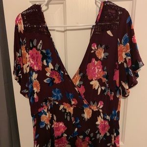 Tropical short sleeve/ shorts romper